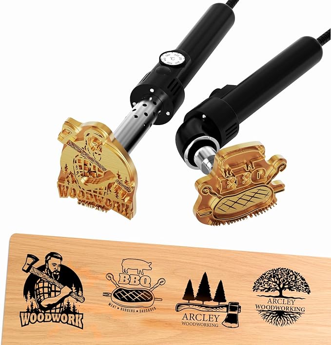 Custom Electric Branding Iron for Wood, Temperature-Controlled Electric Branding Iron, Custom Woodworking Burning Stamp, Handcraft & Wedding Gifts, Woodwork Tool, Adjustable Temperature iron