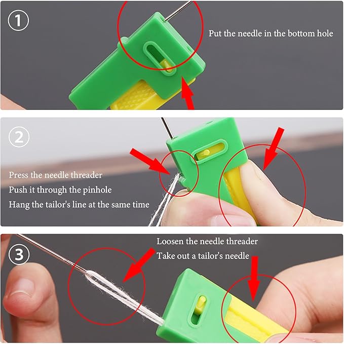 Automatic Needle Threaders for Hand Sewing, Sewing Supplies Needle Threader for Sewing Embroidery Needles(4PCS)