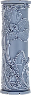 Poppy Clay Texture Roller (4") - Flower Set #02 - Embossing Pattern Roller for Polymer & Ceramic Clay, Pottery & Crafts