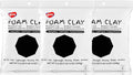 BOHS Black Foam Clay,3pcs 3.3 Lbs - Squishy,Soft, Air Dry -for School Project,Cosplay Mask, Slime Addition Supplies