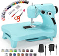 Mini Sewing Machine, Portable with Extension Table & Sewing Kit, Dual Speed Control, Built-in Light, Ideal for Beginners & Quick Household Repairs
