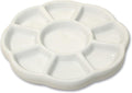 The Beadsmith Ceramic Mixing Palette, Sunflower Design Paint Holder, Arts & Crafts Accessories Organizer, 5.5" x 5.5" x .5", 9 Compartments (4 Palettes)