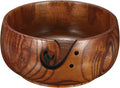 YOKIVE Wooden Yarn Bowls for Crochet Bamboo Yarn Knitting Bowl for Mother Grandma Women Lover, 6" x 3"
