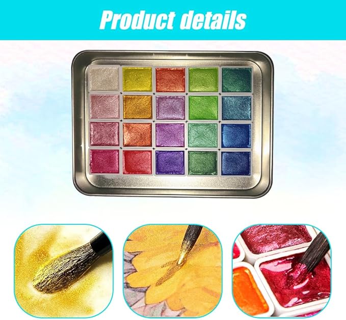 20 Colors Watercolor Painting Set, 2026 New Mini Forestry Shifting Watercolor Painting Set, Crafts Painting Supplies, Drawing Christmas Gifts for Teens Girls Boys Adults Artists (2.3ml fresh air)