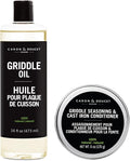 CARON & DOUCET - 100% Plant-Based Griddle Oil & Seasoning Set: Best For Maintaining, Protecting & Conditioning Griddle!