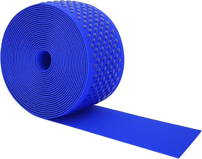 Mandala Crafts 2 Inch Elastic Silicone Gripper Tape for Clothing - 5 Yds Dotted Non Slip Elastic Band for Sewing - Royal Blue Silicone Flat Fabric Stretchy Ribbon Straps