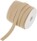 MECCANIXITY 2/5 Inch Double Fold Bias Tape Continuous Bulk Bias Tape for Sewing, Seaming Quilting Hemming Binding Crafts (Khaki 25 Yards)