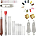48 PCS Big-Eye Steel Sewing Needles Kit，All-in-1 Stainless Steel Sewing Needles Set with Case,Including Threads, Threaders, Thimbles & Essential Sewing Tools for Home Repairs, DIY Crafts & Beginners