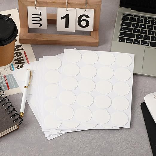 JANYUN 140 Pcs Double Sided Sticky Dots Removable Round Putty Clear Double Sided Tape for Crafts No Trace Sticky Tack Water-Repellent Adhesive Tape (40mm, 140)