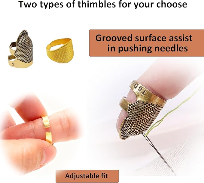 43Pcs Portable Sewing Kit for Adults - Stainless Steel Needles for Hand Sewing Kit with Big Eye & Threader, for Travel and Daily Clothing Repair