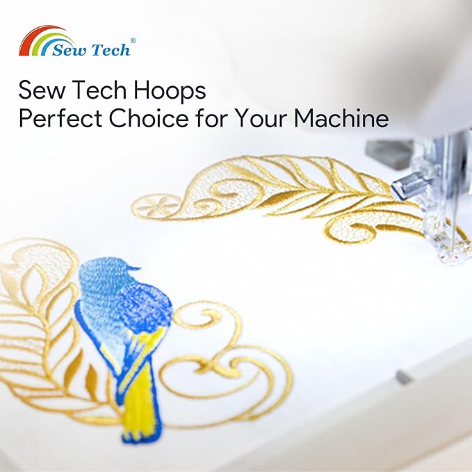 Sew Tech Standard Embroidery Hoop A for Husqvarna Viking Designer Diamond Deluxe Royale Ruby Topaz 50 40 SE LE Platinum 955E, Sewing and Embroidery Machine 4x4 inch (100x100 mm) Hoops