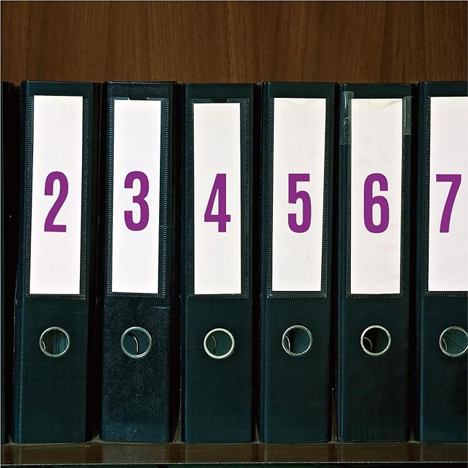 10 Sheets Vinyl Mailbox Number Stickers - Self-Adhesive Address Labels for Cars, House Doors, Windows & Metal Mailboxes (Purple, 2 inch)