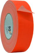 WOD GTC12 Gaffer Tape, Fluorescent Orange Low Gloss Finish Film, 2 inch x 60 ft. Residue Free, Non Reflective Cloth Fabric, Secure Cords, Water Resistant, Photography, Filming Backdrop, Production