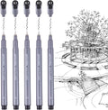Micro Fineliner Drawing Art Pens: 5 Pack 0.25 mm Black Fine Line Waterproof Ink pen, Artist Supplies for Adults Sketching Anime Manga Watercolor Calligraphy Technical Illustrators
