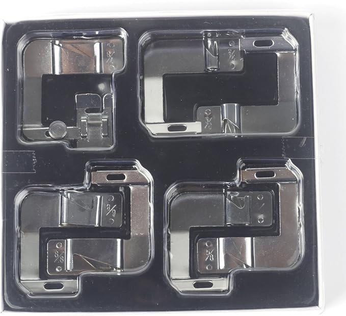 HONEYSEW Rolled Hemmer Presser Foot for Brother Singer Janome Sewing Machine 7pcs in 1 Set