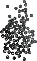 100 Pack Grey Sewing Buttons 16L (10mm) Round Plastic 4 Hole Glossy Buttons for Sewing 0.4 inch Smoke Bulk Standard Shirt Buttons for Pants Blouse Shirt Dress Skirt Shorts Decorative DIY Arts