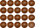 uxcell 50Pcs Wooden Buttons, 30mm(1 3/16") 4 Hole Round Wood Sewing Button Craft for Sewing DIY Craft Clothing, Coffee