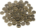 HARFINGTON 100pcs 40L Plastic Sewing Buttons 25mm 1" 4-Hole Round Replacement Craft Button for Coats Sewing Clothing and DIY, Bronze