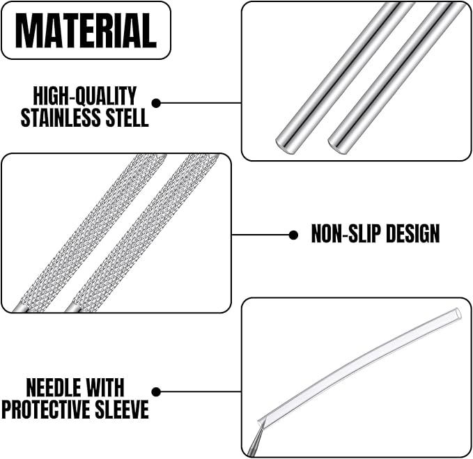 Lasnten 30 Pcs Clay Sculpting Tools Clay Needle Ceramic Needle Modeling Carving Stainless Steel Pottery Tools Polymer Detail Sculpture Supplies for Sculpting Carving DIY Craft Texture Art