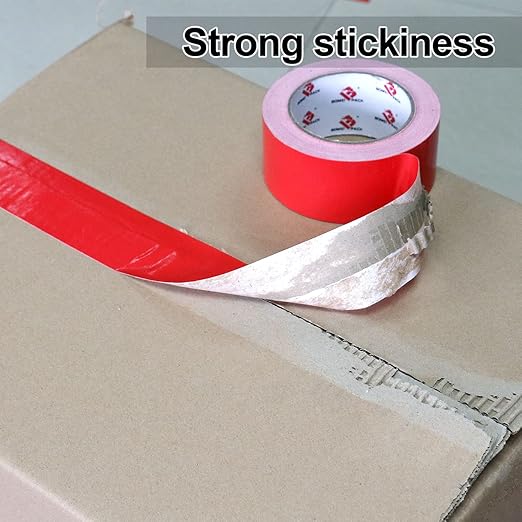 BOMEI PACK Red Duct Tape 2 Inch x 60 Yards,9 Mil Thick Industrial Grade Red Colored Duct Tape,Residue Free,Flexible and All Weather-Value for Repair,Home and Professional Use (red)