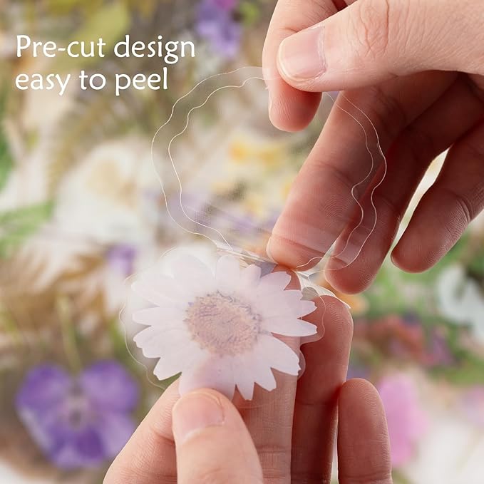 160pcs Pre-Cut Scrapbooks Natural Stickers, Floral and Plant Sticker for DIY Craft, Planners, Journal, Notebook, Laptop, Cell Phone, Calendars, Wedding Scrapbooking