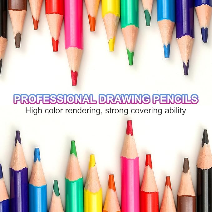 PATIKIL Red Colored Pencils Set, 12Pcs Oil Color Pencils Wooden Coloring Drawing Pencil for Artists Art Painting