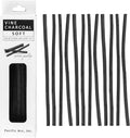 Pacific Arc Artist Vine Charcoal, Soft, Black 12 Pieces, Artist Vine Charcoal Sticks, Extra Soft and Smooth Drawing Charcoal