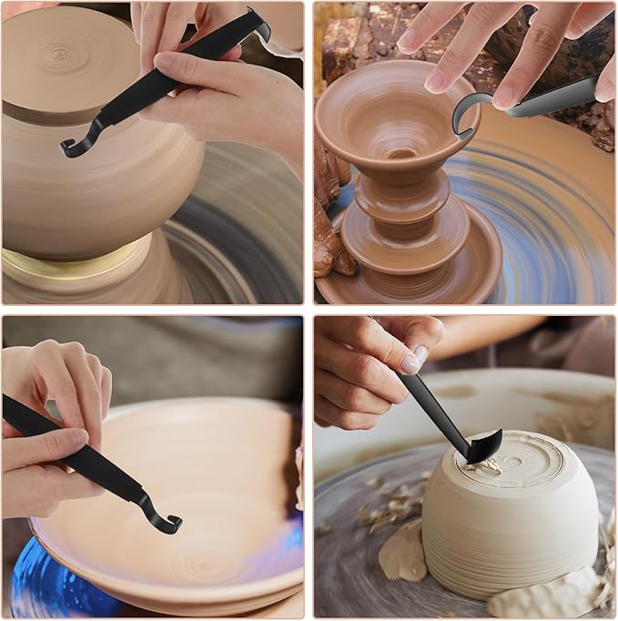 Double-Ended Pottery Trimming Tools for Clay and Ceramic Trim, Versatile Sharpened Pottery Tool for Ceramic Trimming Carving Sculpting, Potterys and Clay Artists Supplies