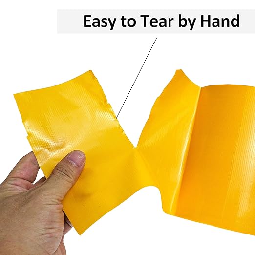 BOMEI PACK 6inch Wide Yellow Duct Tape, Heavy Duty Strong Waterproof Industrial Color Duct Tape 9.0mil x 6inch x 60yds for Crafts, Home Improvement, Repairs, & Projects