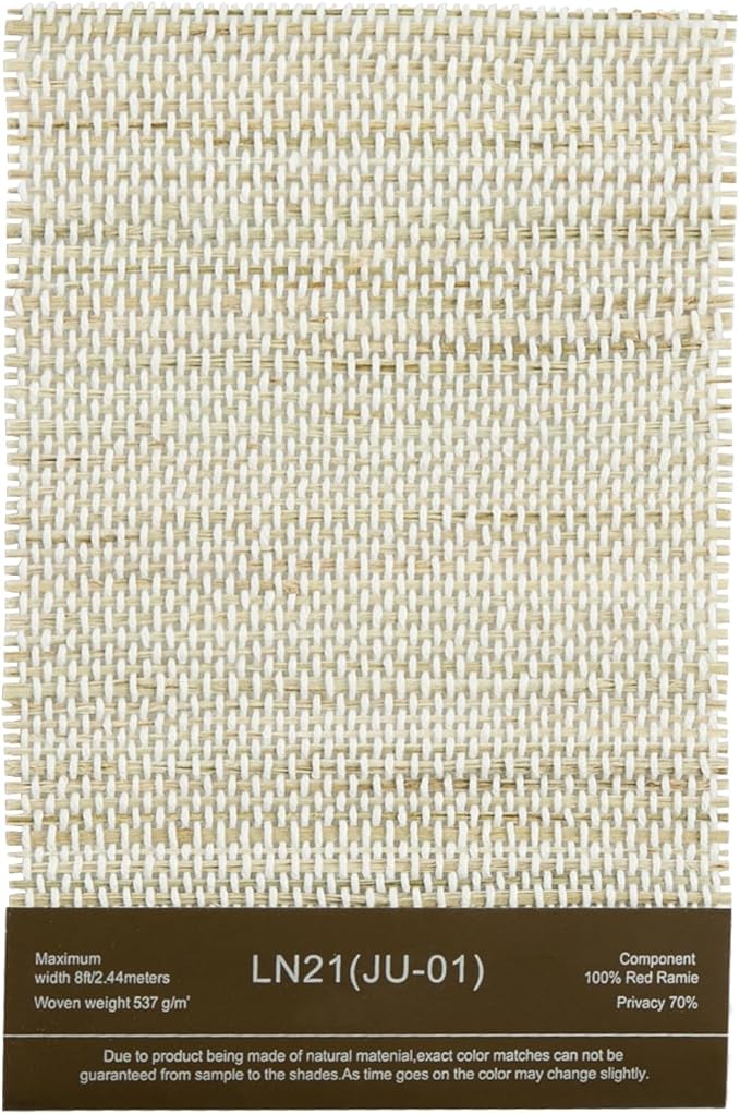 TWOPAGES Natural Woven Bamboo Shade Sample Booklet,10 Colors