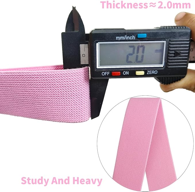 JESEP 1.5 Inch 10 Yards Double-Side Twill Woven Elastic Heavy Stretch High Elasticity for Sewing Pants Waistband, Wigs, Skirts, Craft DIY Projects (Pink 293)