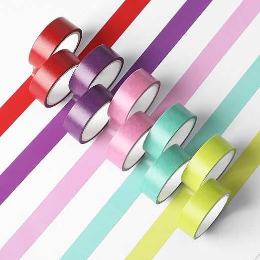 Mr. Pen Washi Tape Set, 10 Rolls, Tropical Twirl, Decorative Tape, Washi Tapes, Scrapbook Tape, Craft Tape