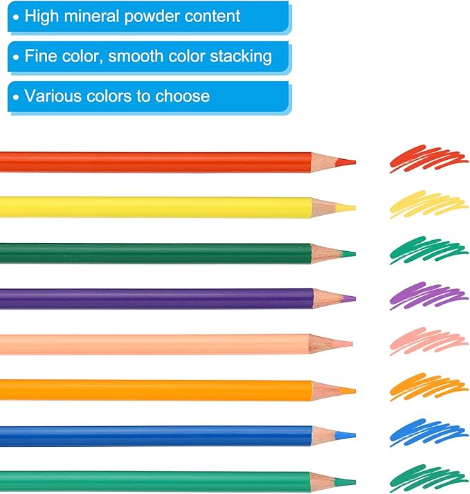 PATIKIL Orange Colored Pencils Set,20 Pcs Oil Color Pencils Wooden Coloring Drawing Pencil for Artists Art Painting