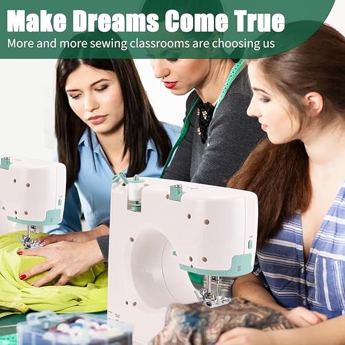 WINB Sewing & Quilting Machine with 12 Built-in Stitches – Lightweight Portable Free Arm Design for Mending Clothes, DIY Quilting, and Small Projects | Beginner-Friendly Home Sewing Kit