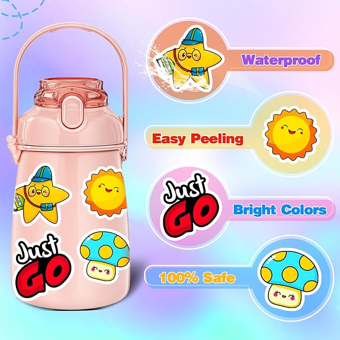 Arme Stickers for Kids，300PCS Cute Vinyl Stickers for Water Bottles for Kids Classroom Decor，Easy Peel Kawaii Bulk Sticker for Skateboards and Notebooks, Laptop Sticker for Teens Girls Kid Adults