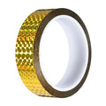 Self-Adhesive Holographic Reflective Tape Prism Tape Holographic Reflective Tape for Keep Birds Away, Craft Projects, DIY Art, Home, Daily Use (Gold, 1 Inch x 55 Yard)