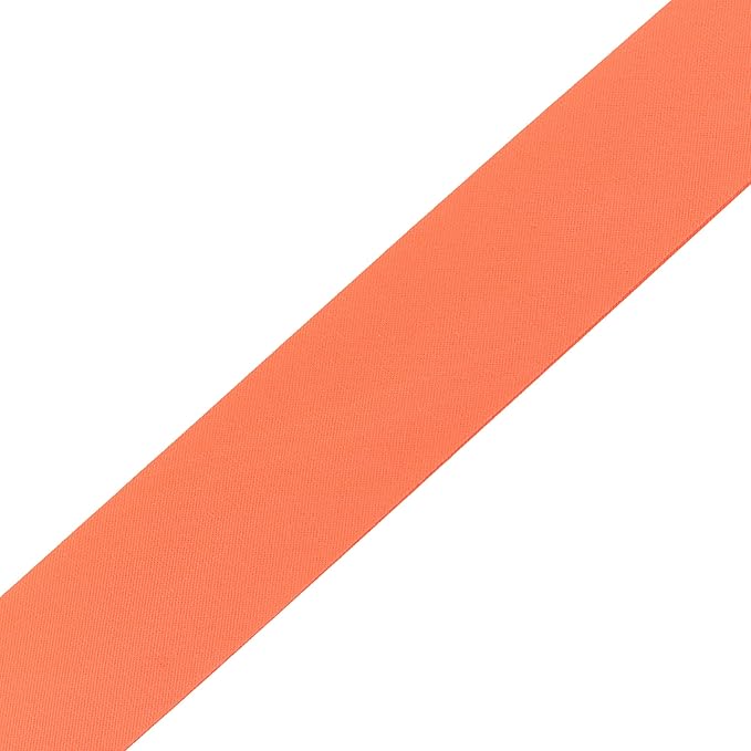 Mandala Crafts 55 Yards 1 Inch Sunset Orange Double Fold Bias Tape for Sewing - Bias Binding Tape for Quilting Binding, Hemming, Seam, and Fabric Piping
