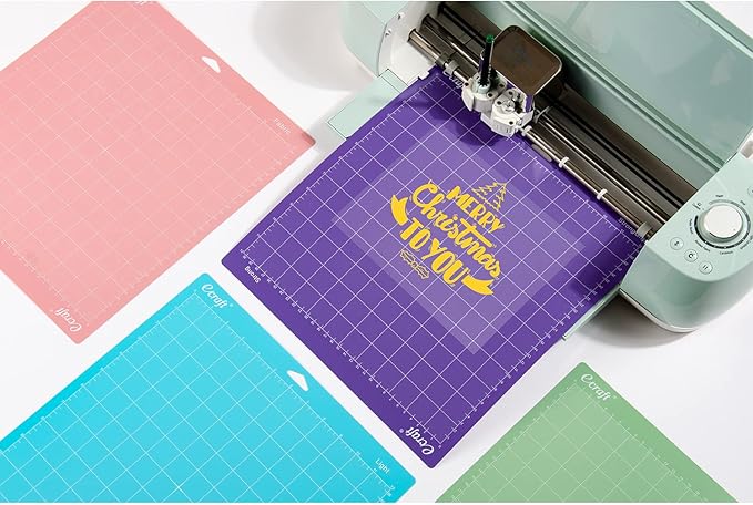 Ecraft 8 Pack 12x12 Cutting Mats for Cricut, Standard/Strong/Light/FabricGrip Adhesive Sticky Mats for Maker 3/Explore 3/Air 2/One, Variety Pack Replacement Cutting Mat