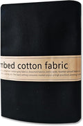 5 Yard Black Twill Cotton Canvas Fabric,Natural Thick Cotton Poplin Fabric by The Yard,59 Inches Wide 100% Cotton, Embroidery Muslin Quilting Fabric Material for Sewing Material Apparel Cloth