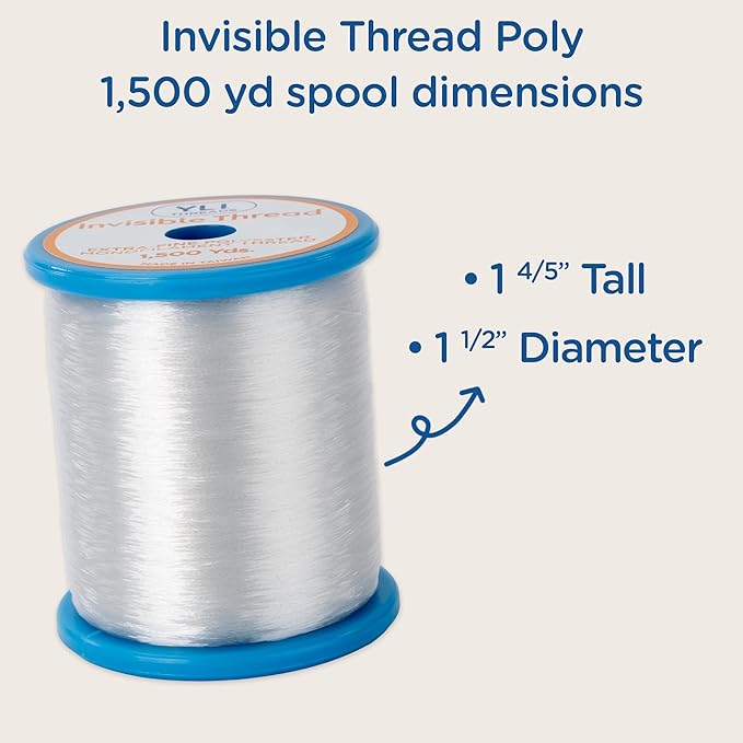 YLI Invisible Thread – Fine Polyester Monofilament for Quilting, Appliqué & Stitch-in-The-Ditch (Invisible Thread Poly & Topstitch #70/10, Combo Pack)