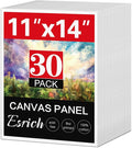 ESRICH Canvases for Painting 11x14, 30 Pack Canvas Boards for Painting Cotton Primed Acid Free Blank Canvas Panels for Oil Paint, Watercolor, Acrylic Paint, Gouache and Tempera.