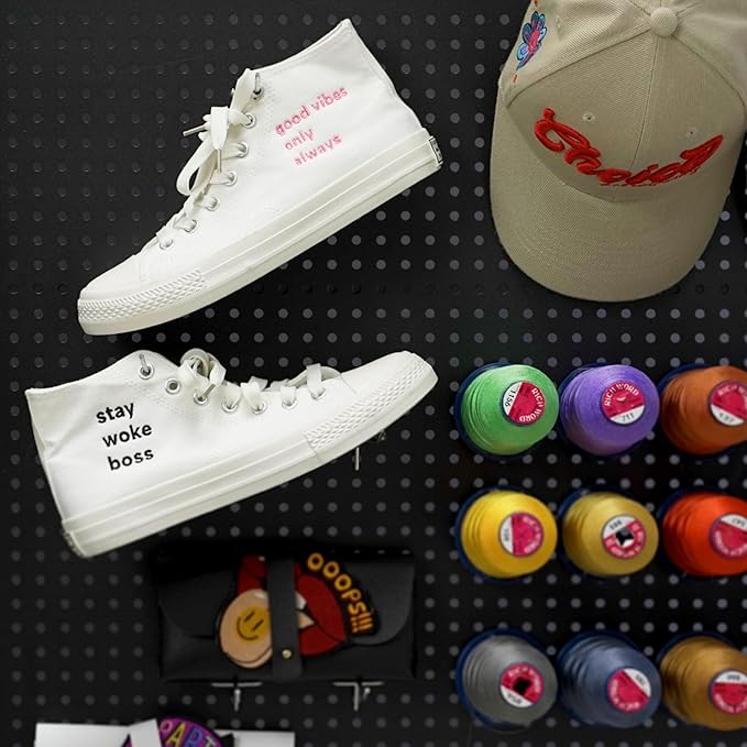 Richword Selected Embroidery Machine Thread 15 Colors 40WT (108D/2) Polyester Thread Kit Each Cone 4000M (4374Y)— Creative Edition for Colorful Design Projects