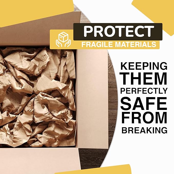 Kraft Paper Sheets - 15 x 20 in. - 240 Sheets of Brown Wrapping Paper – Heavy Duty Craft Paper for Shipping - Light Brown Construction Paper - 80 GSM - 1000 Square feet