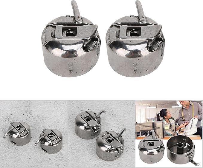 2Pcs Bobbin Reverse Case, Bobbin Case Shuttle Shell Sewing Machine Accessories Household Machines Part for Singer 15-88, 15k88, 15-90, 15-91