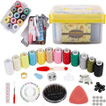 Sewing Kit for Adults & Beginners - Portable Travel Hand Sewing Supplies with Case, Thread, Needles, Scissors - Complete Basic Starter Set (Yellow)