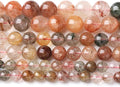 8MM 45PCS Natural Crystal Stone Colorful Rutilated Quartz Beads for Jewelry Making DIY Bracelet