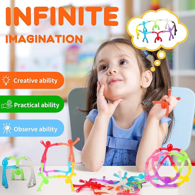 Valentines Day Gifts for Kids: 12Pcs Magnetic-People-Magnet-Men, Travel Toys for Kids, Creative, Fidget and Educational, School Party Favors Bulk, Small Toys for Classroom Prizes, Easter Egg Stuffers