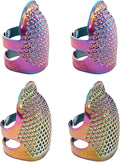 ZESION 4Pcs Sewing Thimbles, Adjustable Metal Thimbles for Hand Sewing Finger Protector, Quilting Craft Accessories for Knitting Needlework DIY Tools, Dazzling(2 Sizes, S/M)