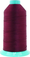 Mandala Crafts Size 138 420D T135 Bonded Nylon Thread - Burgundy 1250 YDs Tex 135 Heavy Duty Sewing Threads for Leather, Jeans, Weaving, Outdoor Marine Upholstery