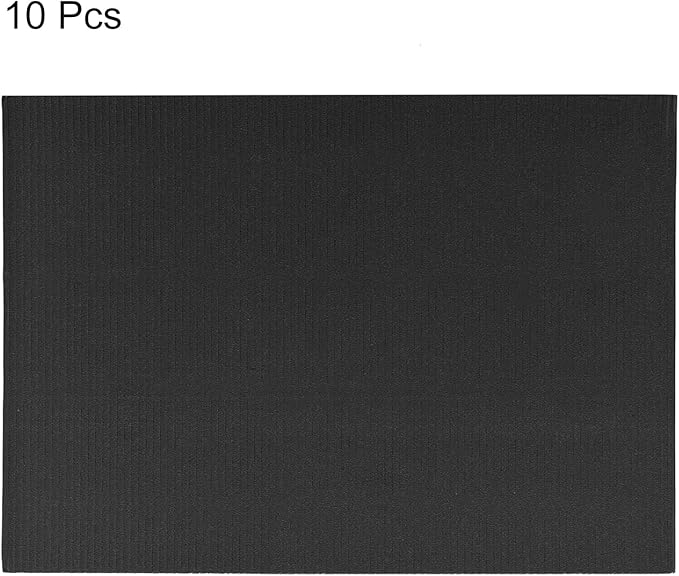 uxcell 10pcs Corrugated Cardboard Paper Sheets,Black,11.69-inch x 8.27-inch,for Craft and DIY Projects